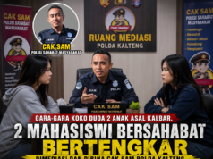 Gara-Gara Koko Duda 2 Anak Asal Kalbar, 2 Mahasiswi Bersahabat di Palangka Raya Bertengkar, Cak Sam Polda Kalteng Mediasi dan Bina Keduanya Mediasi Mahasiswi