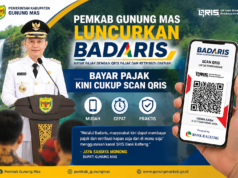Pemkab Gunung Mas Luncurkan Badaris, Bayar Pajak Kini Cukup Scan QRIS