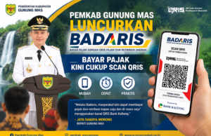 Pemkab Gunung Mas Luncurkan Badaris, Bayar Pajak Kini Cukup Scan QRIS