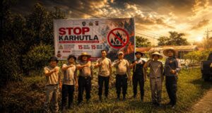 Ingatkan Masyarakat Bahaya Karhutla, Ditbinmas Polda Kalteng Pasang Spanduk Imbauan di Kelurahan Marang ditbinmas karhutla