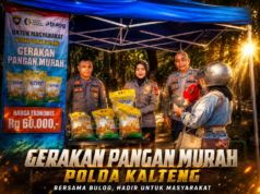 Ditbinmas Polda Kalteng Gelar Gerakan Pangan Murah, Salurkan Beras SPHP Rp60 Ribu