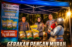 Ditbinmas Polda Kalteng Gelar Gerakan Pangan Murah, Salurkan Beras SPHP Rp60 Ribu