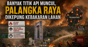 Banyak Titik Api Muncul, Palangka Raya Dikepung Kebakaran Lahan Karhutla