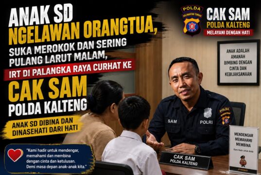 Anak SD di Palangka Raya Nekat Lawan Orang Tua, Merokok hingga Sering Pulang Larut Malam, Sang Ibu Curhat ke Cak Sam Polda Kalteng MEDIASI CAK SAM
